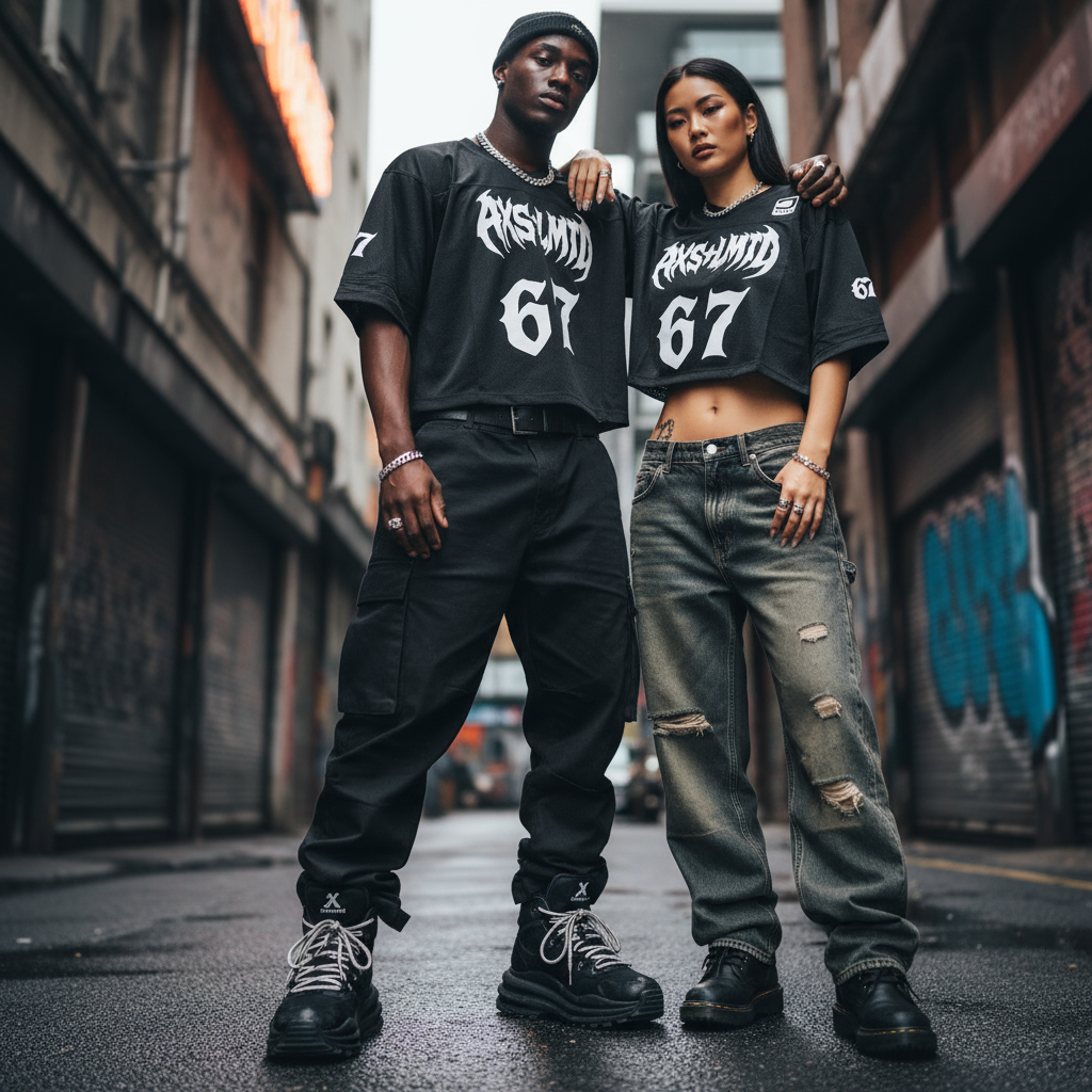 AXS+LMTD "67"- CROPPED  MESH JERSEY