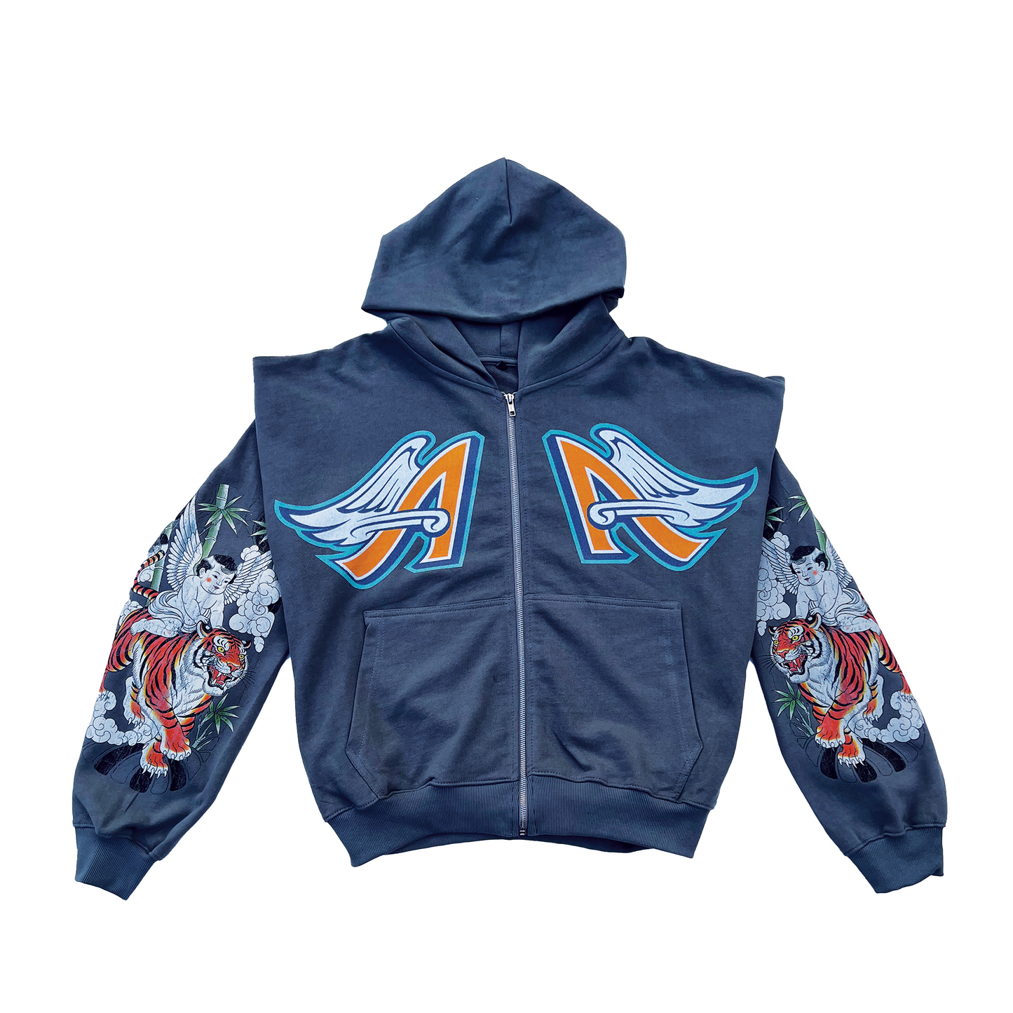 “Tiger & Angels” - Heavyweight Full-Zip Hoodie