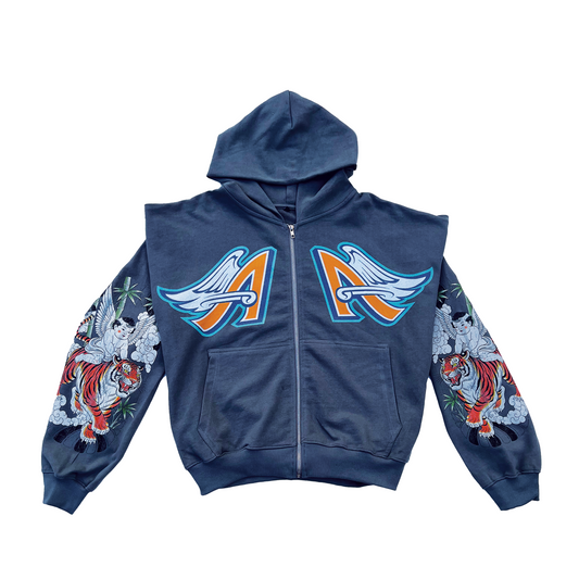 “Tiger & Angels” - Heavyweight Full-Zip Hoodie